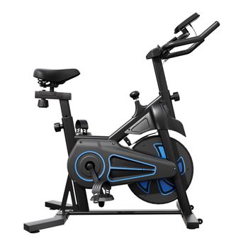 Bicicleta estática QK116C, bicicleta de spinning con carga máxima de 130 kg, soporte para iPad y pantalla LCD, resistencia magnética silenciosa