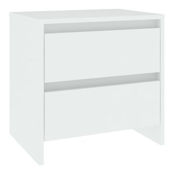 Mesita De Noche 34,5x45x44,5 Cm Madera - Blanco
