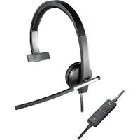 Logitech H650e Monoaural Diadema Negro, Gris auric