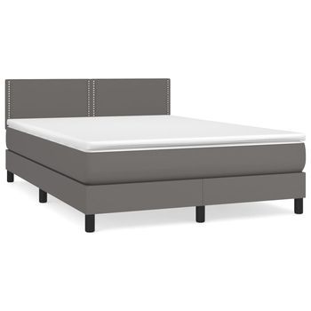 Cama Tapizada 203x144x88 Cm Vinilo - Gris