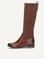 caprice boots brown made of leather and synthetic with block heel size 405