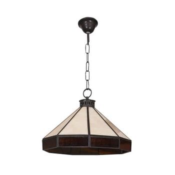 Colgante grande adarve 1xe27 negro/beis/marron regx34x34 cm