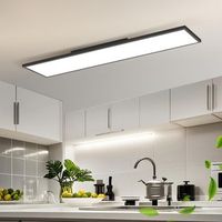 lampara de techo led negra regulable con control remoto para sala de estar y oficina zmh