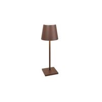lampara de mesa led poldina l desk corten recargable y regulable con bateria de hasta 12 horas