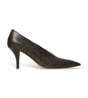 twinset para mujer 262tgt070 zapatos de salon de piel con estampado de piton marron 38 3 a 5cm ninguno casual clasico