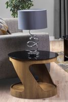 corsair oak oval side table