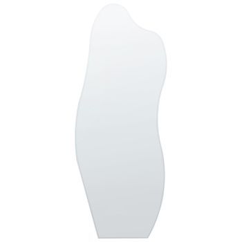 Espejo De Pared Moderno Marco Mdf Forma Irregular Con Ganchos Plateado Estang