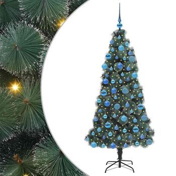 Árbol De Navidad Artificial Preiluminado Con Conjunto De Bolas