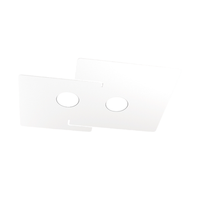 lampara de techo led echo top light de metal blanco rectangular con 2 portalamparas gx53