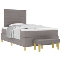 cama tapizada 193x120x128 cm  - taupe