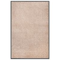 felpudo para puerta de entrada con base antideslizante 80 x 120 cm pp vinilo trenzado beige dec040589