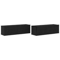 mueble de tv 2 uds  mueble de salon  gabinete de tv negro 100 x 30 x 30 cm