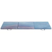 homcom colchoneta gimnasia plegable de grosor 5 cm con asas de transporte para yoga aerobic 180x60x5 cm azul degradado   aosom espana