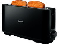 tostadora - philips hd259090 capacidad para 2 tostadas 8 ajustes negro