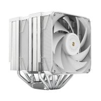 mars gaming mcpu-xu6 disipador cpu doble torre tdp 350w 2x ventiladores fdb 6 heatpipes hct blanco