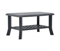 mesa de centro polka de exterior con estante inferior antracita 46x90x60 cm
