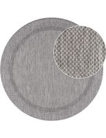 alfombras de interior y exterior romana gris  120 cm redondo