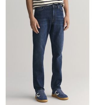 Gant para hombre. 1000260 Jeans Slim Fit azul (29/34), Casual, Algodón, Denim, Sostenible
