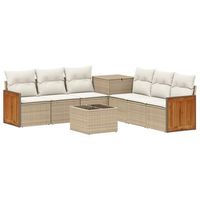 juego de sofa 8 uds beige y blanco crema vidaxl
