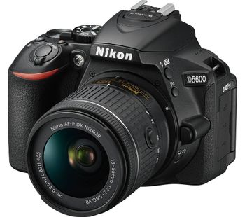 NIKON D5600 DSLR Camera with 18-55 mm f/3.5-5.6 Standard Zoom Lens - Black, Black