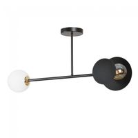 plafon de techo meltis negro 2 luces