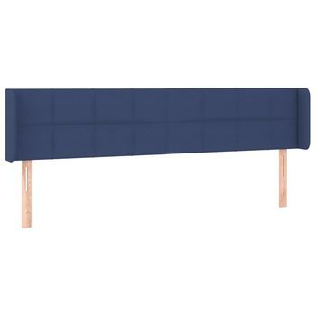 Cabecero | Panel De Cabecero | Decoración De Pared De Tela Azul 203x16x78/88 Cm