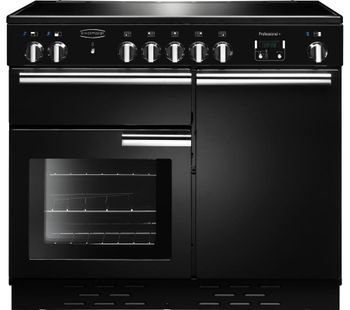 RANGEMASTER Professional 100 Electric Induction Range Cooker - Black & Chrome, Black