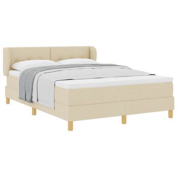 Cama Tapizada 203x147x88 Cm  - Crema