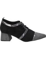 zapato de tacon buonarotti a5407 negro y gris 37