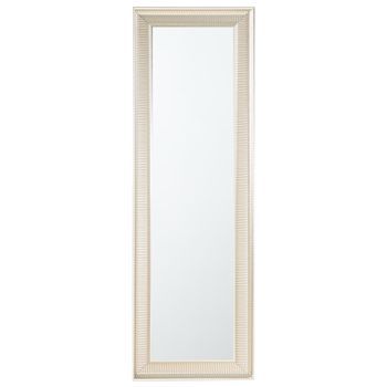 Espejo De Pared Dorado 51 X 141 Cm Marco Sintético Moderno Estilo Glam Salón Dormitorio Cassis