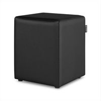 puff cubo polipiel negro 1 unidad