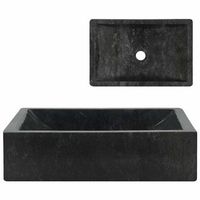 lavabo de bano moderno  lavabo de marmol negro con brillo 45x30x12 cm