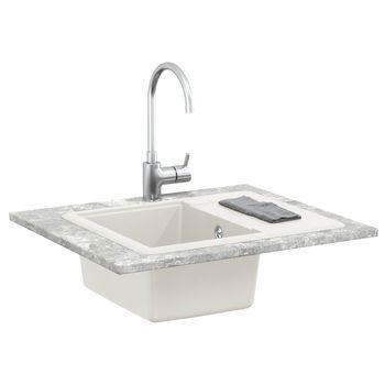 Lavabo De Baño Moderno | Lavabo 560 X 460 Mm 80% Cuarzo Y 20% Resina