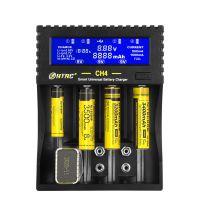 cargador de bateria htrc ch4 li-ion li-fe ni-mh ni-cd smart fast charger para pilas 18650 26650 6f22 9v aa aaa 16340 145