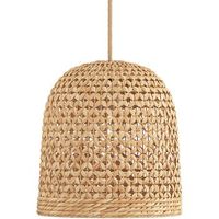 lampara de techo de ratan - lampara colgante diseno boho bali - 50cm - rava natural
