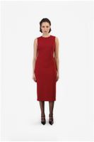 vestido tubo de tejido bielastico bordeaux
