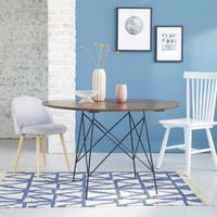 mesa de mindi macizo acabado nogal 4 pers