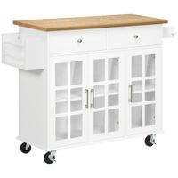 carro de cocina 1245x395x90 cm blanco