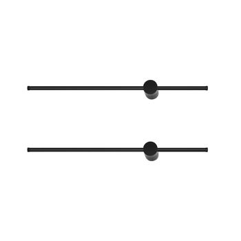 Bertram - aplique de pared led de metal, negro, 100 cm, máx. 8 w