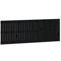 cabecero accesorio para dormir mueble de pared para dormitorio 166 x 3 x 60 cm madera maciza negra tdl0202522