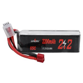 Batería LiPo URUAV de 11.1V y 2200mAh, 65C, 3S con enchufe T Deans para coche RC