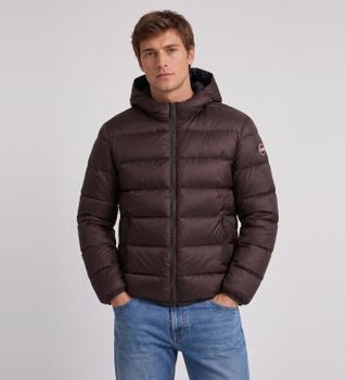 Colmar para hombre. 12000007-3JQ Plumífero en contraste con capucha marrón (52), Casual, Poliamida