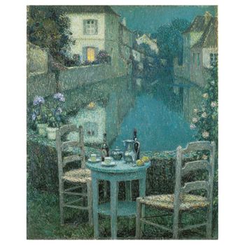 Mesita en el Crepúsculo de la Tarde - Henri Le Sidaner - 40x50cm