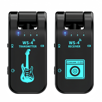 Sistema de Guitarra Inalámbrico de 2.4G - Transmisor y Receptor de Guitarra Recargable para Guitarra Eléctrica y Bajo, Conexión y Uso, Baja Latencia