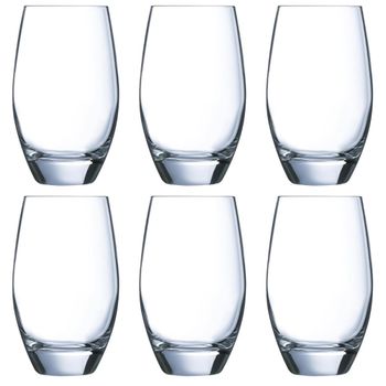 Juego de 6 vasos altos vidrio 35 cl