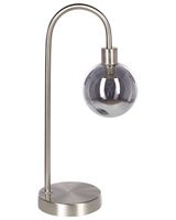 lampara de mesa  metal plateado