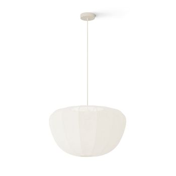 Lámpara colgante textil beige ip20 1xe27