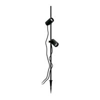 dopo lighting - proyector de jardin branca double  aluminio ip65 gu10 2x450w negro