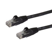 StarTech.com Cable Ethernet CAT6 de 30,48m - LSZH - Cable de Red de 10 Gigabits de 250MHz y PoE de 100W UTP sin Enganches (Snagless) con Alivio de TensiÃ³n - Negro - CAT 6 - ETL
