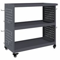 carro de herramientas con rueda gris antracita 75 x 35 x 73 cm vidaxl